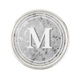 Personalised Monogram lapel pin groom groomsmen