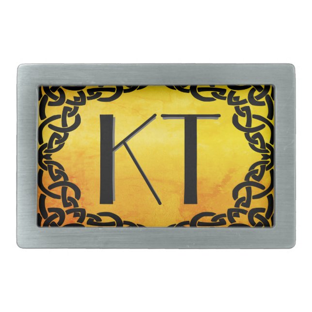 Personalised Monogram Name Belt Buckle (Front)