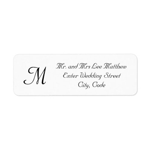 Personalised Monogram Wedding Invitation Labels