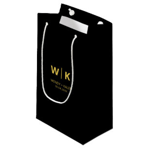 Personalised Monogram Wedding Party Favor Packing Small Gift Bag