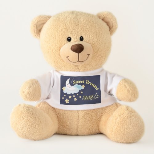 Personalised Moon and Stars Sweet Dreams Teddy Bear