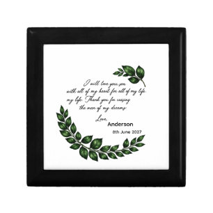Personalised Mother of Groom Bride gift, Thank you Gift Box