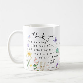 Personalised Mother of Groom Bride Thank you from. Coffee Mug