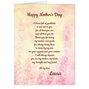 Personalised Mothers Day Card