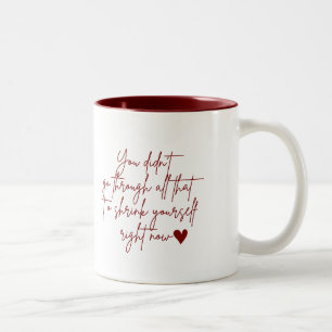 Personalised Motivational Quote Gift for Her Him Two-Tone Coffee Mug