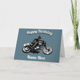 Personalised Motorcyclist Birthday Card