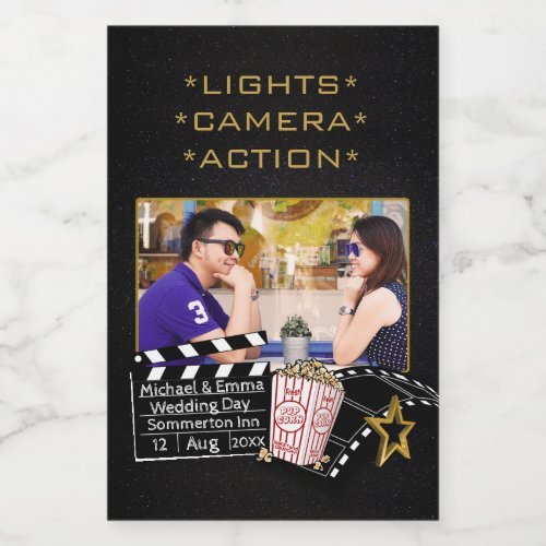 Personalised Movie Star Custom Photo Cinema Theme Food Label