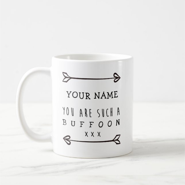 Personalised Mug - Buffoon - Funny Mug (Left)