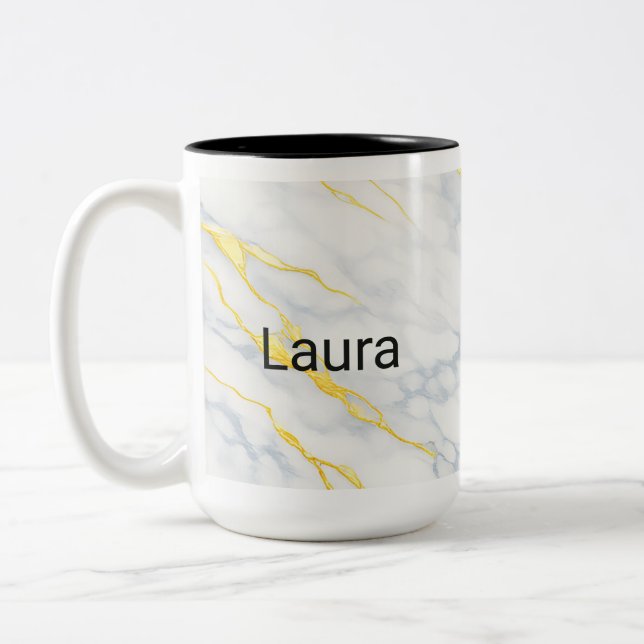 Personalised Mug Gold Veining Effect Custom Mug  (Left)