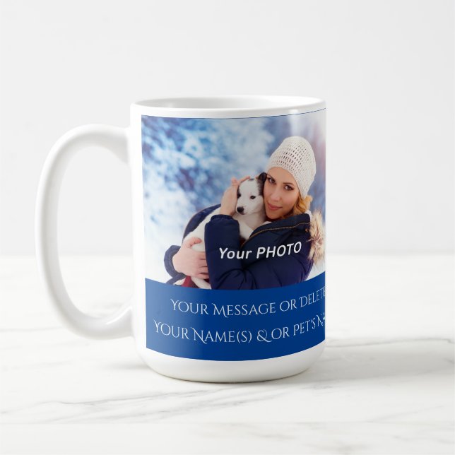 Personalised Mug with Photo and Text or Delete (Left)