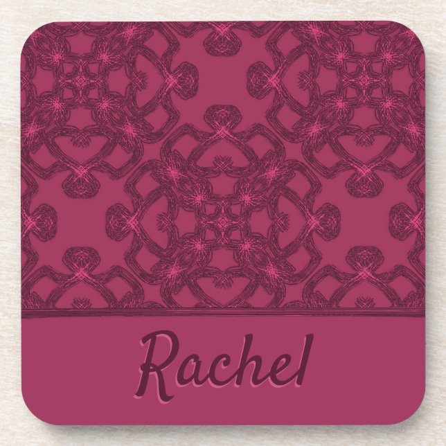 Personalised Mulberry Pattern Beverage Coaster (Front)