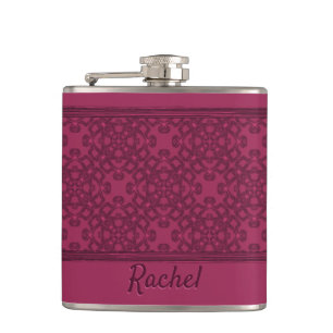 Personalised mulberry pattern flask