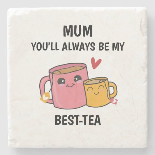 Personalised Mum Best_Tea Coaster _ Funny Gift For