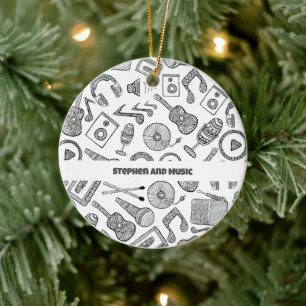 Personalised Musical Instruments Music Accessories Ceramic Ornament