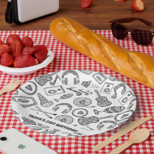 Personalised Musical Instruments Music Accessories Paper Plates