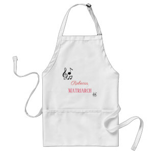 Personalised Musical Matriarch Mother design Adult Apron