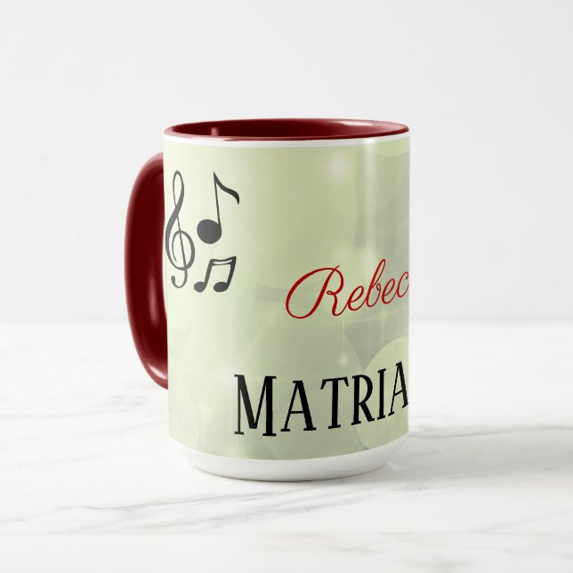 Personalised Musical Matriarch Mother Mug (Front Left)