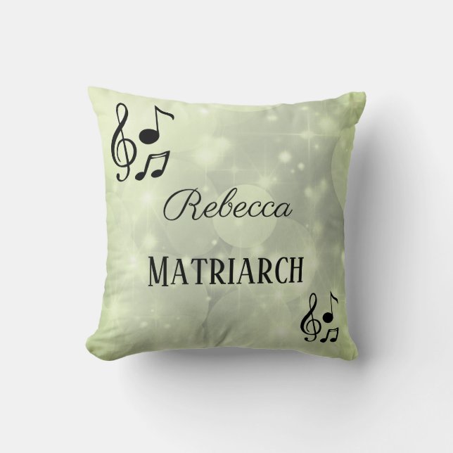 Personalised Musical Matriarch Mother Throw Pillow (Front)