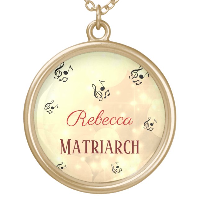 Personalised Musical Matriarch Necklace (Front)
