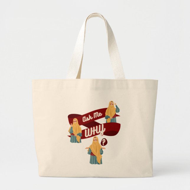 Personalised Muslimah “Ask me why” tote bag (Front)