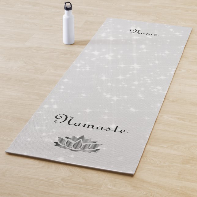 Personalised Namaste Lotus design Yoga Mat (In Situ)