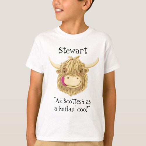 Personalised Name As Scottish As A Highland Cow T_Shirt