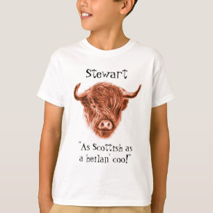 Personalised Name As Scottish As A Highland Cow T-Shirt