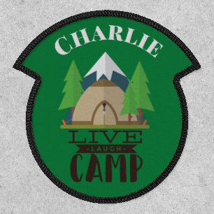Personalised Name Badge Custom Camping Life
