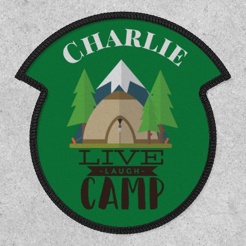Personalised Name Badge Custom Camping Life