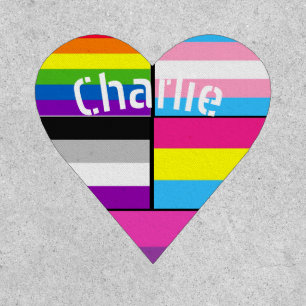 Personalised Name Badge Custom LGBTQIA Flags