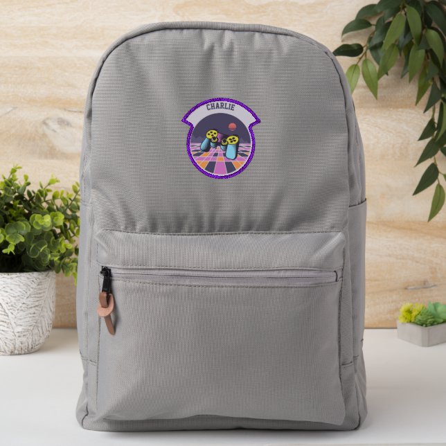 Personalised Name Badge GAMER Gaming Games (On Backpack)