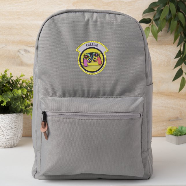 Personalised Name Badge GAMER Gaming Games (On Backpack)