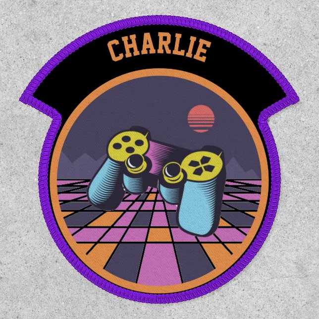 Personalised Name Badge GAMER Gaming Games (Front)