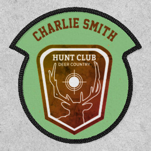 Personalised Name Badge Hunt Club Deer Country