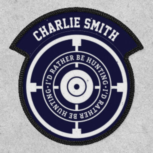 Personalised Name Badge HUNTER Rather Be HUNTING