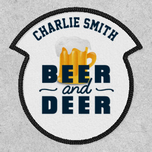 Personalised Name Badge Hunting Beer and Deer