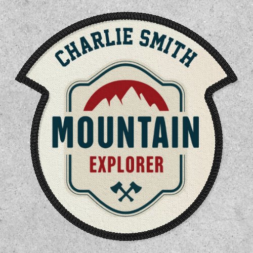 Personalised Name Badge Mountain Explorer Climbing