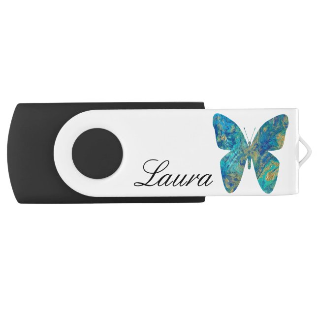 Personalised Name- Butterfly Flash Drive (Front)