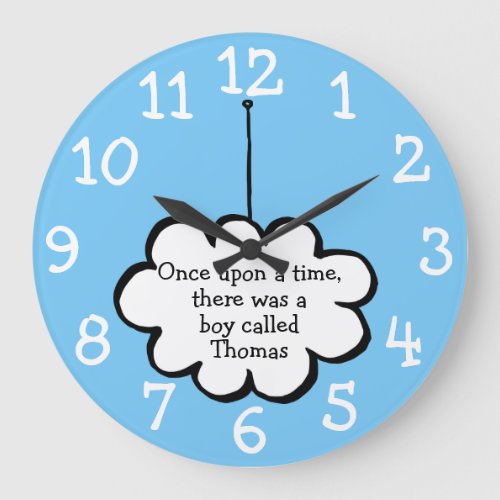 Personalised Name Cloud on a String Large Clock