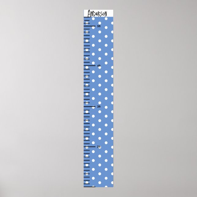 Personalised Name Cute  Baby Boy Growth Chart (Front)
