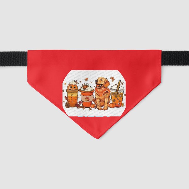 PERSONALISED NAME CUTE Pet Bandana Pet Bandana Collar (Front)
