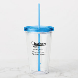 Personalised Name Definition  Acrylic Tumbler