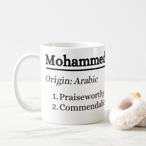 Personalised Name Definition and Origin Mug