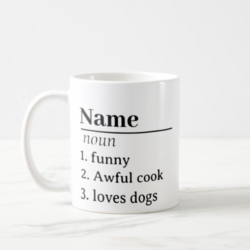Personalised Name Definition Mug Gifts Ideas Prese
