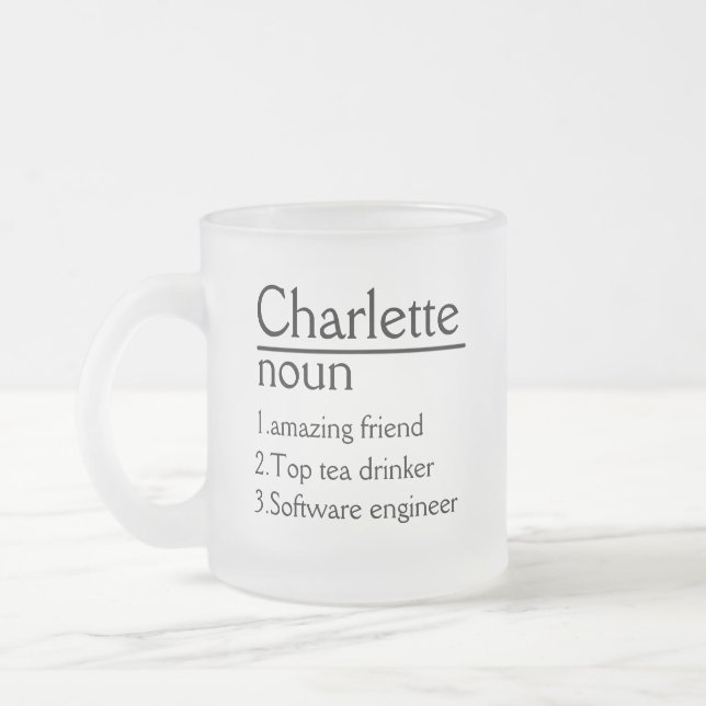 Personalised Name Definition white Mug  (Left)