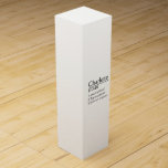 Personalised Name Food and Beverage  Wine Box<br><div class="desc">Personalised Name Food and Beverage  wine box</div>