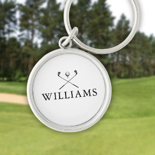 Personalised Name Golf Clubs Keychain