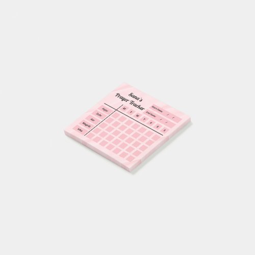 Personalised Name  SalahPrayer Tracker Weekly Post_it Notes