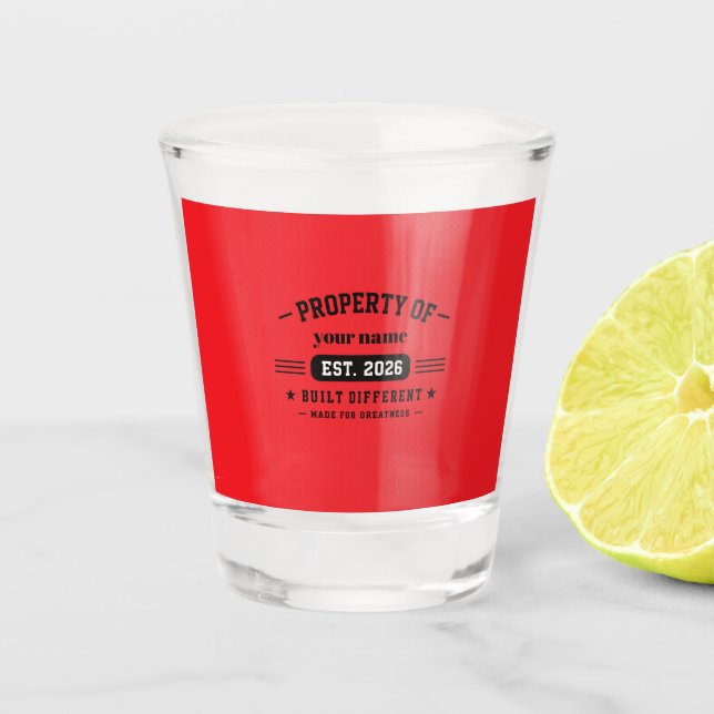 personalised name shot glass (Front)