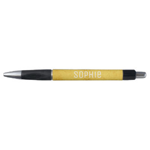 Personalised name stylish golden texture pen